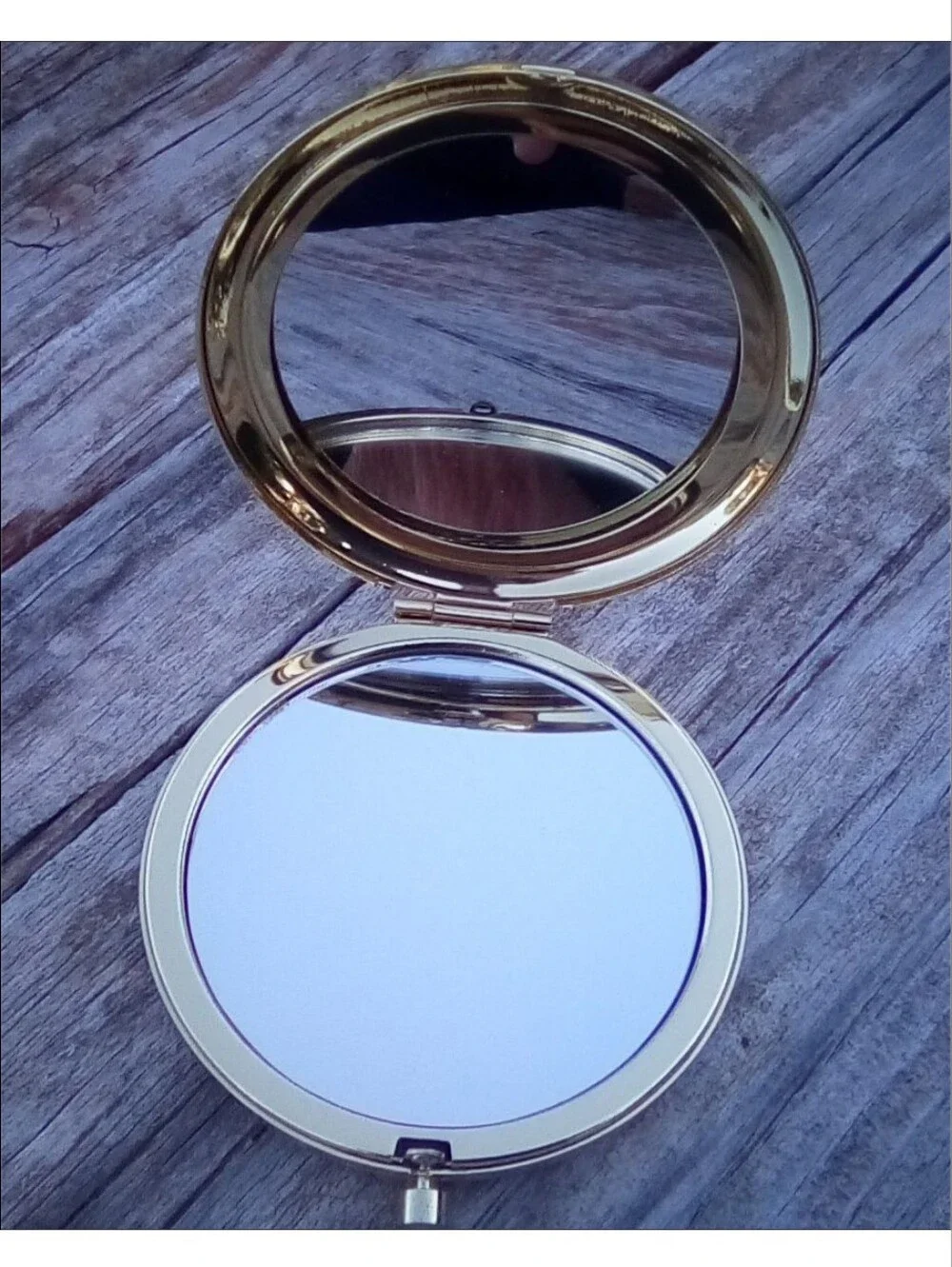 To My Wife Gold Tone Compact Mirror Purse Mirror Gift